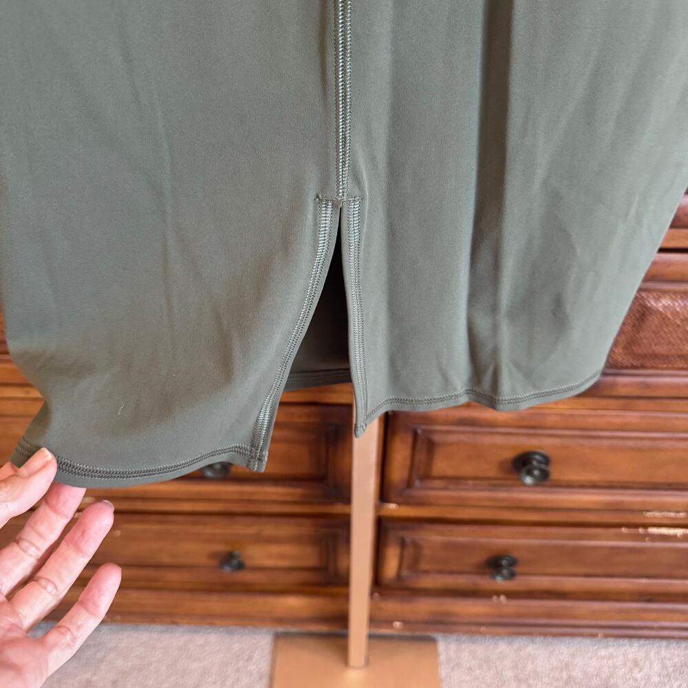 Lululemon Nulu Slim-Fit High-Rise Midi Skirt Army Green Size 6 NWOT - Picture 7 of 11